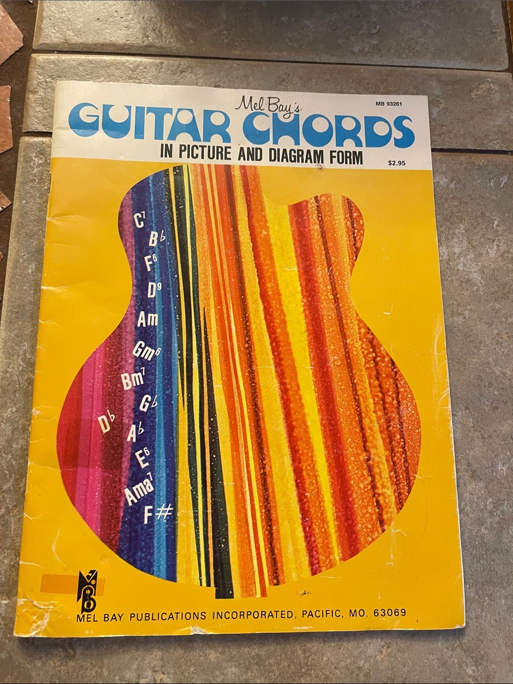 Mel Bay Guitar Chords Book - Yellow Multicolor Cover